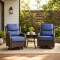 Mariolra 3PCS Patio Swivel Glide Chairs