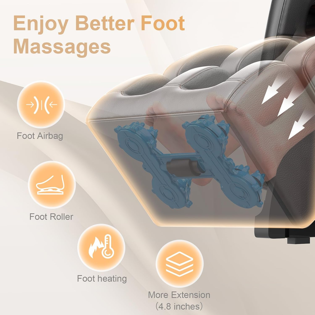 Full Body Zero Gravity Massage Chair with Heat, Foot Massage & Bluetooth