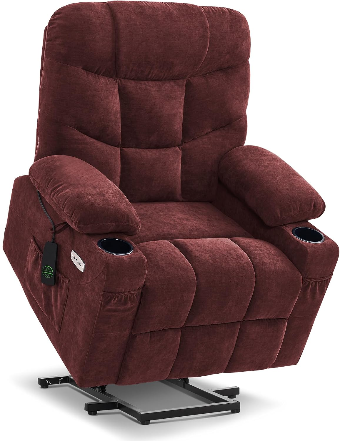 Mariolra Power Lift Recliner Chair with 140° Recline, USB-C Charging & Cup Holders