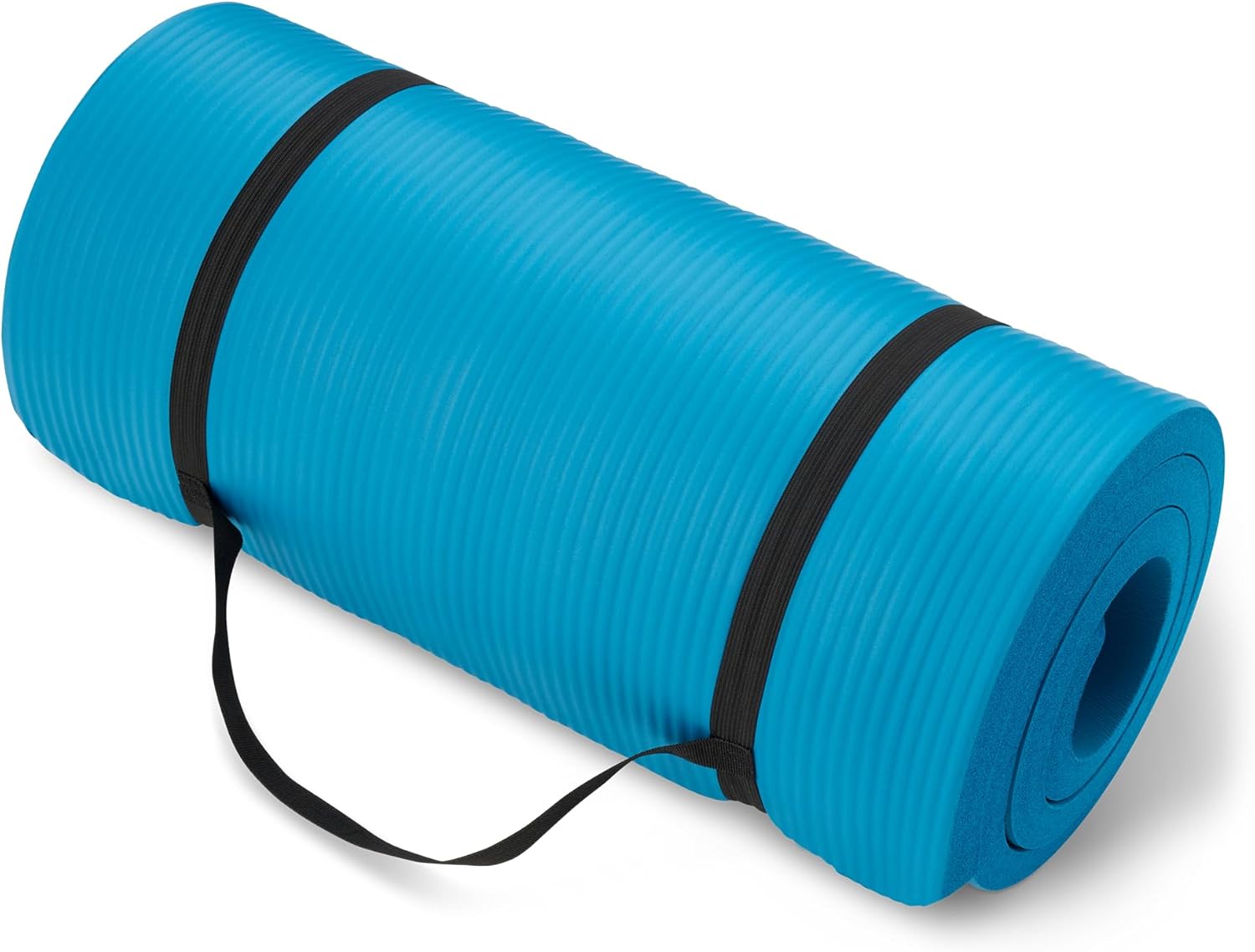 Basics Extra Thick Exercise Yoga Mat with Carrying Strap