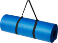 Basics Extra Thick Exercise Yoga Mat with Carrying Strap