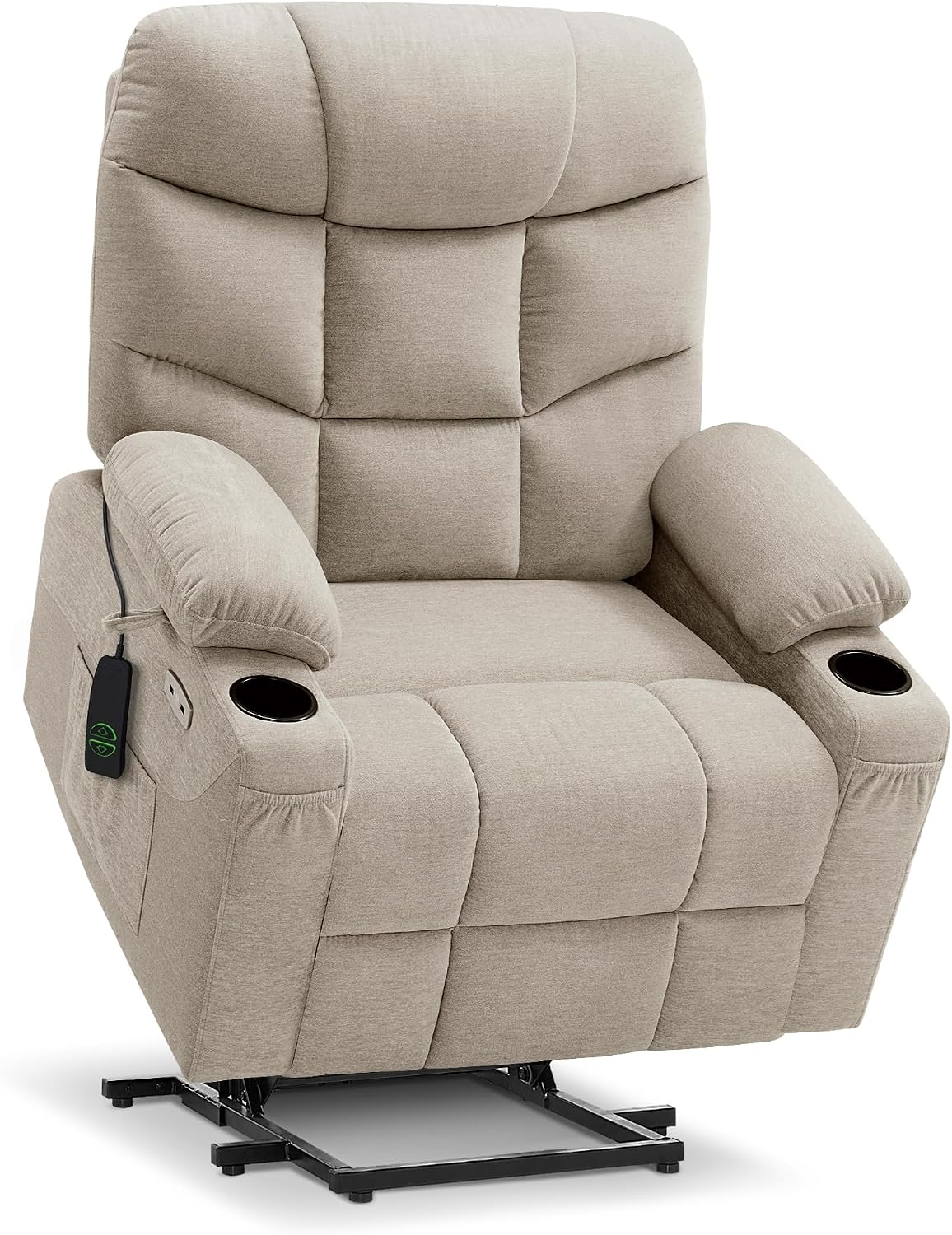 Mariolra Power Lift Recliner Chair with 140° Recline, USB-C Charging & Cup Holders