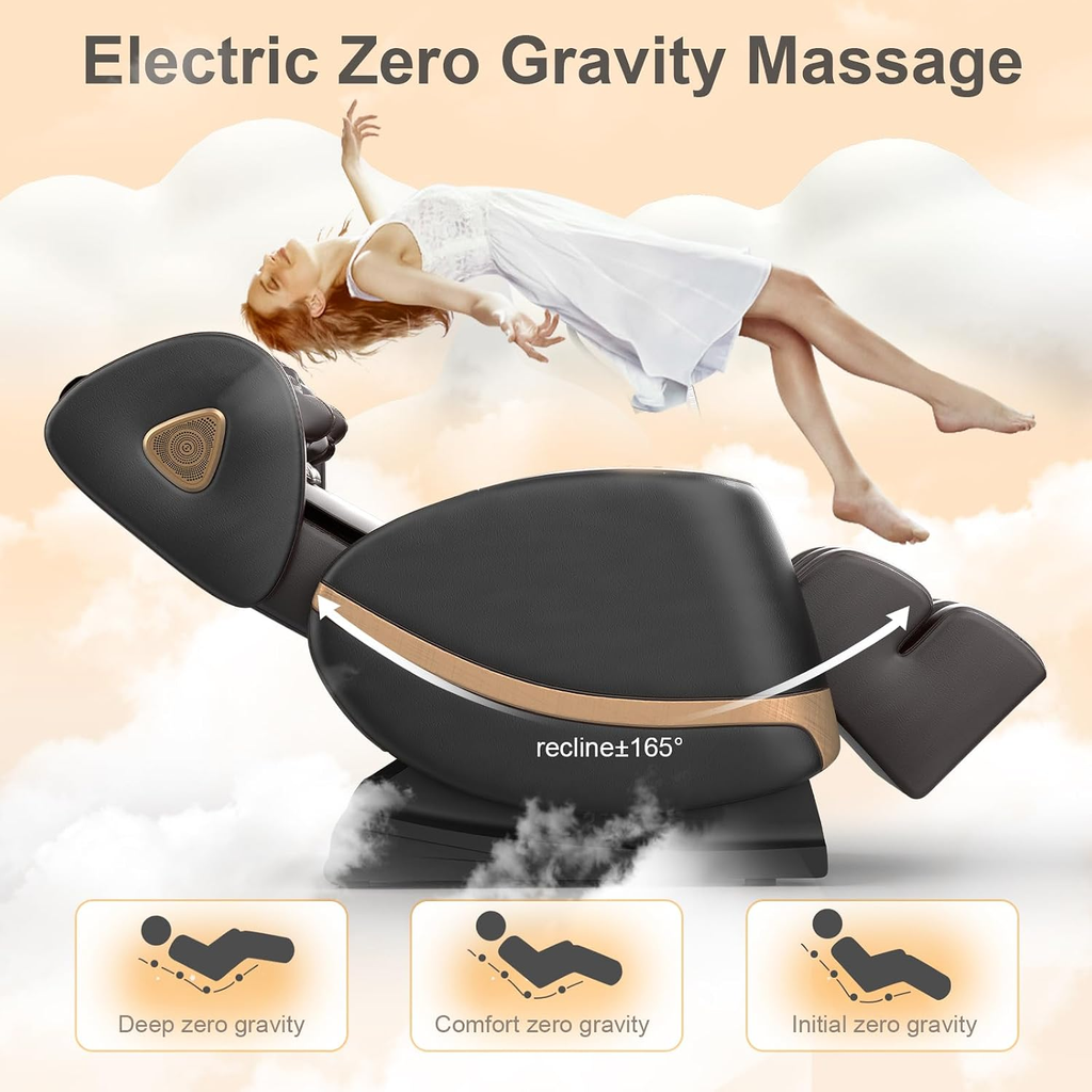 Full Body Zero Gravity Massage Chair with Heat, Foot Massage & Bluetooth