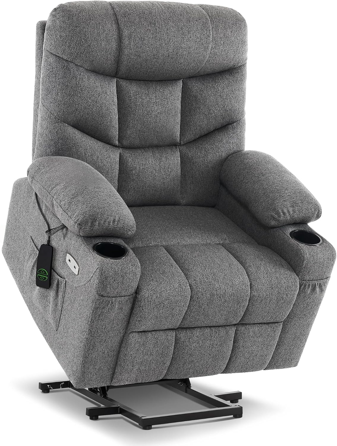 Mariolra Power Lift Recliner Chair with 140° Recline, USB-C Charging & Cup Holders