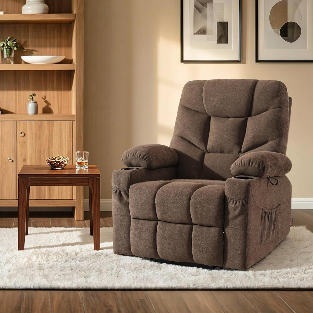 Mariolra Power Lift Recliner Chair with 140° Recline, USB-C Charging & Cup Holders