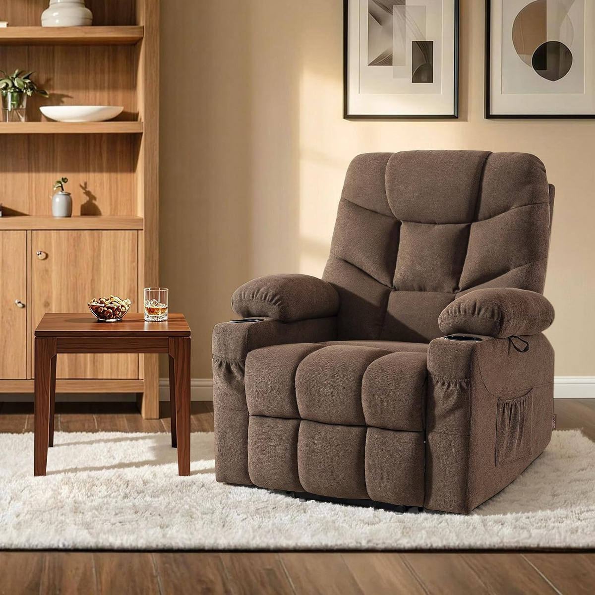 Mariolra Power Lift Recliner Chair with 140° Recline, USB-C Charging & Cup Holders